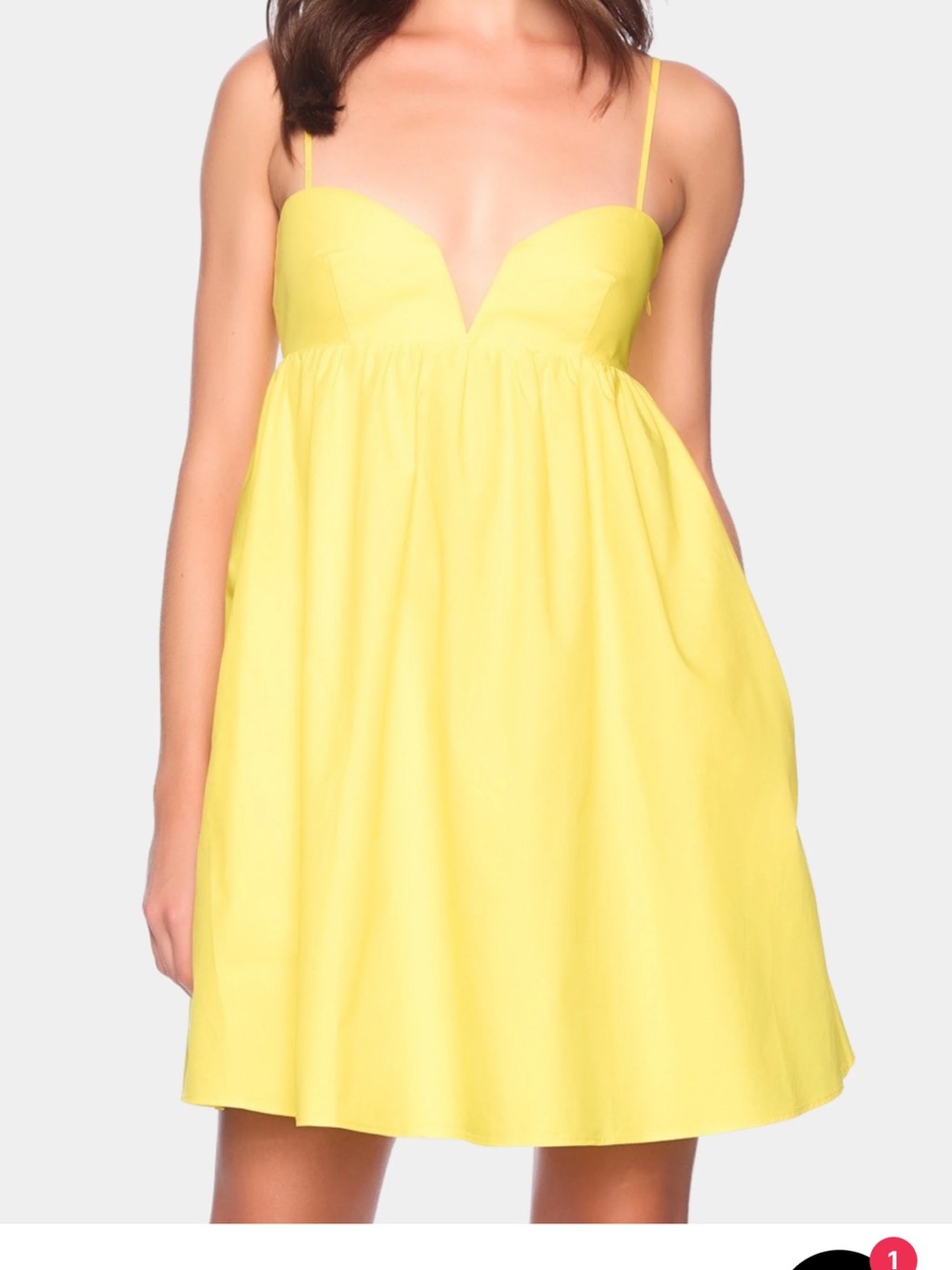 Susana Monaco Bright Yellow Spaghetti-Strap Mini Dress